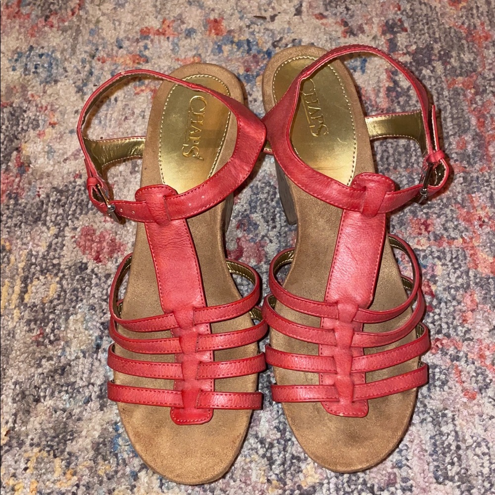 Chaps Jaycie Red Strappy Sandals